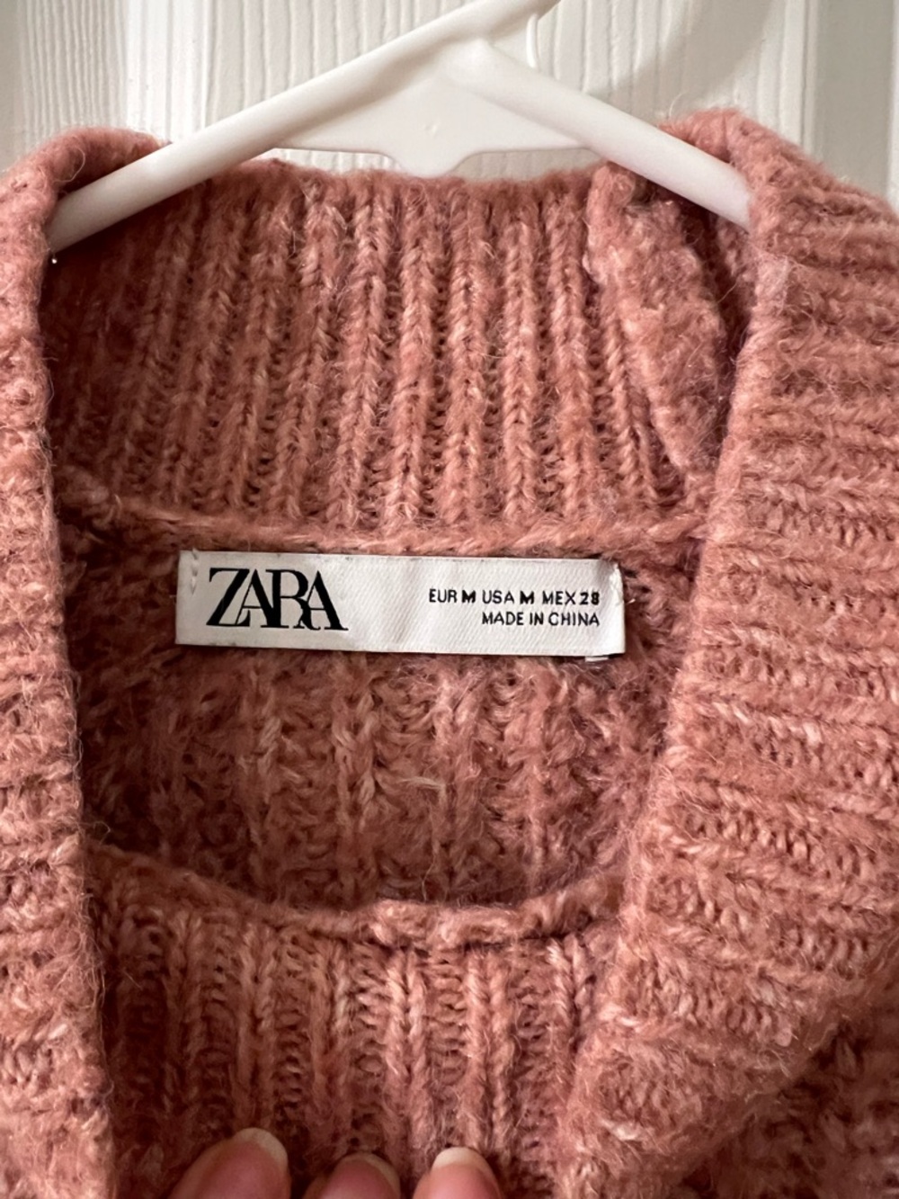 Zara Chunky Knit Mock Neck Sweater - Picture 5 of 5